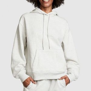 PREMIUM FLEECE OVERSIZED HOODIE - Heather Stone Grey